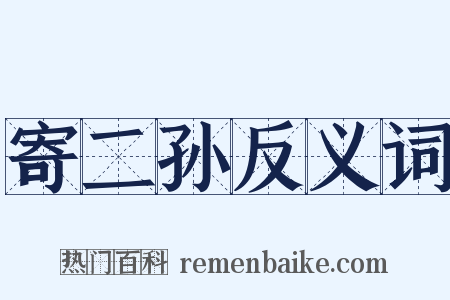 寄二孙反义词是什么意思的图片